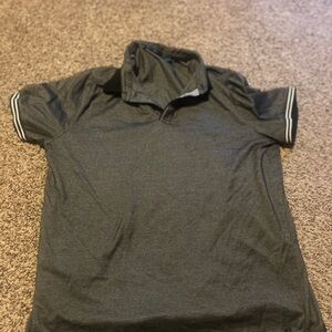 Perry Ellis Charcoal Polo with Subtle Stripes